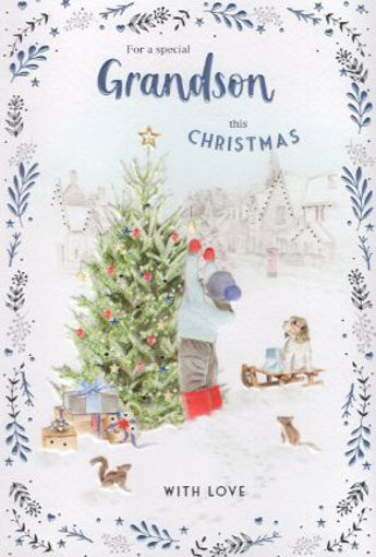 Picture of SPECIAL GRANDSON CHRISTMAS CARD